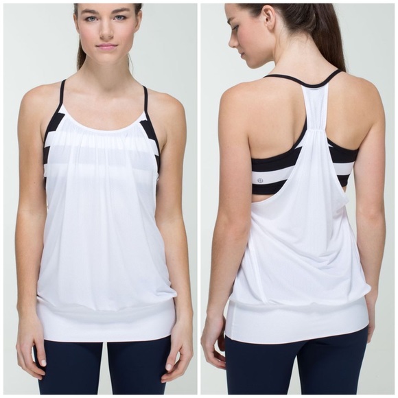 lululemon athletica Tops - LULULEMON No Limits Tank White/Black
